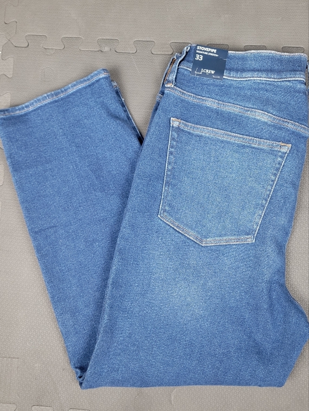NWT J.Crew Stovepipe Denim Jeans Womens 33 Signature Stretch+